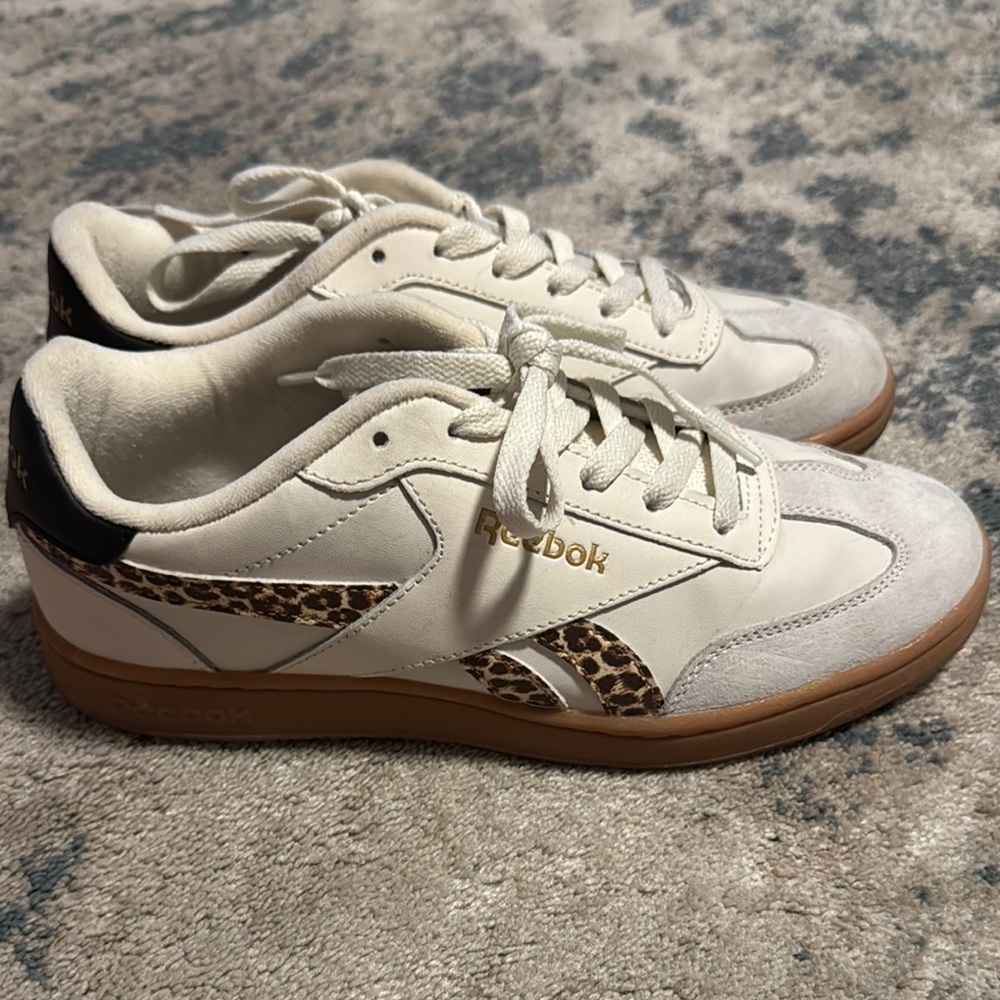 Reebok Cream and Brown Retro Sneakers